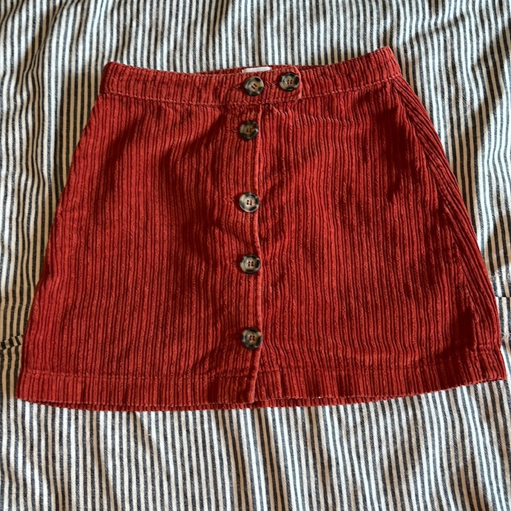 Corduroy mini skirt